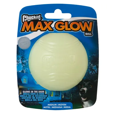 CHUCKIT MAX GLOW BAL GLOW IN THE DARK MEDIUM 6X6X6 CM